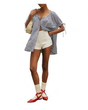 Free People Farley Gingham Tunic Dress - Blue