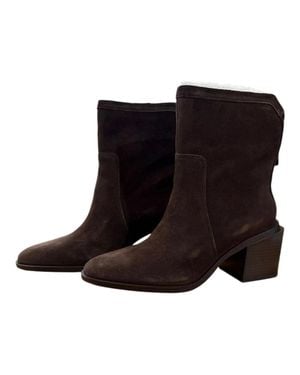 Vince Camuto Kortimy Boot Suede Block Heel Ankle Bootie Hawk2345 - Black