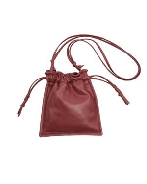 LEMIZ Mini Bowie Crossbody Bag - Red