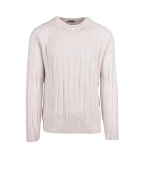 Vengera Virgin Wool-Blend Crewneck Sweater - Pink