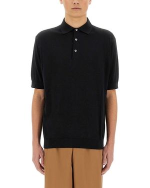 Lardini Knitted Polo - Black