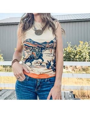 Cruel Denim Desert Life Rib Knit Tank - Blue