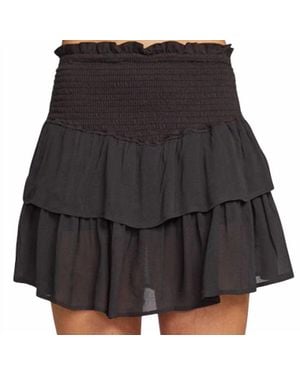 Chaser Brand Ruffled Tiered Mini Skirt - Black