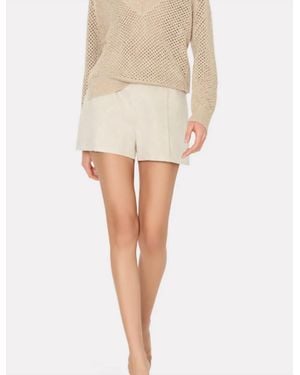 MILLY Linen Pleated Short - Natural