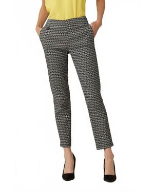 Joseph Ribkoff Slim Fit Printed Pant - Black