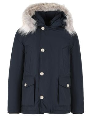 Woolrich 'Arctic' Cotton Blend Parka - Blue