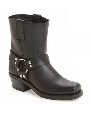 Frye Harness Mid Moto Boots - Black