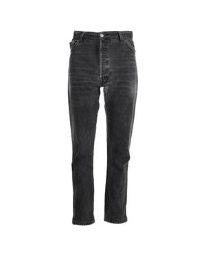 RE/DONE Re/Done X Levi's High-Rise Distressed Jeans - Gray