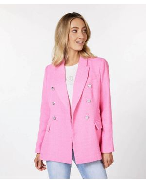 EsQualo Pandora Boucle Blazer - Pink