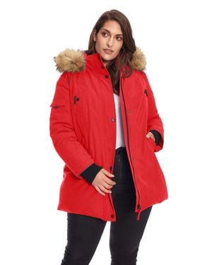 Alpine North Glacier Plus Vegan Down (Recycled) Parka (Plus Size) - Red