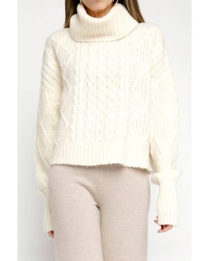 NSF Rosae Turtleneck Pullover Sweater - Natural