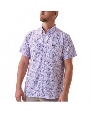 Burlebo Performance Button Up Shirt - Purple