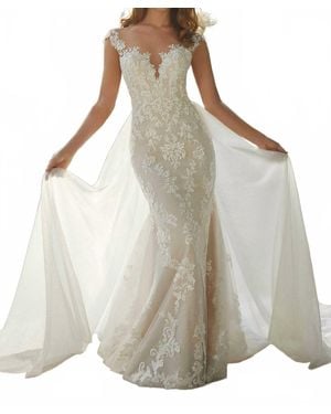 Mori Lee Francesca Fit And Flare Dress - Gray
