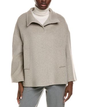 Cinzia Rocca Icons Wool-Blend Short Coat - Gray