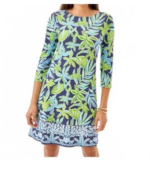 Lilly Pulitzer Ophelia 3/4 Sleeve Swing Dress - Blue