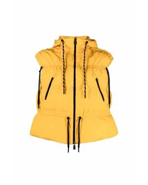 Herno Feather-Down Hooded Vest - Yellow
