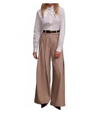 FAVORITE DAUGHTER Grateau Button Front Top - White