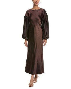 WeWoreWhat Balloon Sleeve Maxi Dress - Brown