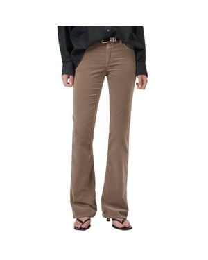 Closed Jovanna Flared Velvet Pants - Gray