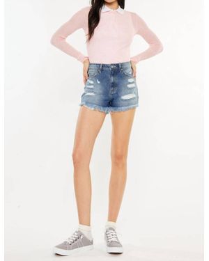 Kancan Odyssey Ultra High Rise Shorts - Blue