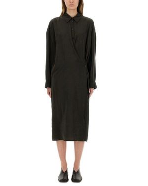 Lemaire Straight Collar Twisted" Dress - Black