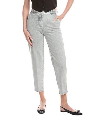 Peserico Barrel Leg Jean - Gray