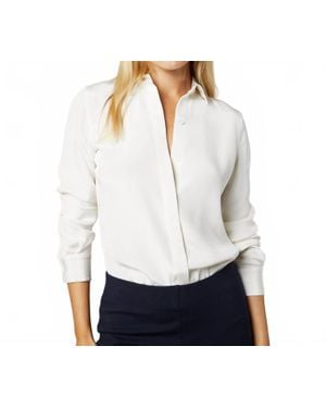 ANN MASHBURN Classic Blouse - White