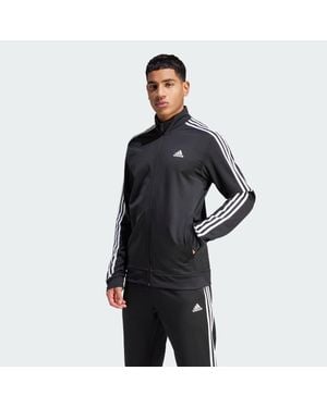 adidas Essentials Warm-Up 3-Stripes Track Jacket - Black