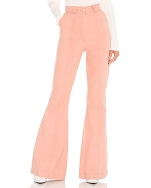 LoveShackFancy Meyerson Flared Pant - Pink