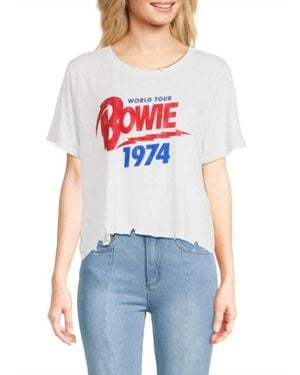 Prince Peter Bowie World Tour Crop Tee - White