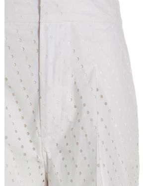 Nude Cotton Casual Pants - White