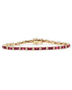 Palmbeach Jewelry Birthstone-Plated Tennis Bracelet - Red