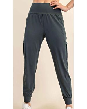 Rae Mode Plus Size Butter Jogger With Side Pockets - Blue