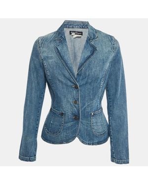 Ferragamo Denim Slim Fit Jacket - Blue