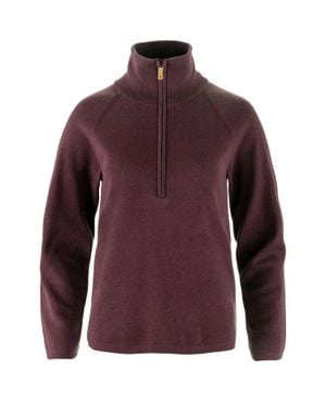 Fjallraven Ovik Lite Half Zip Sweater - Red