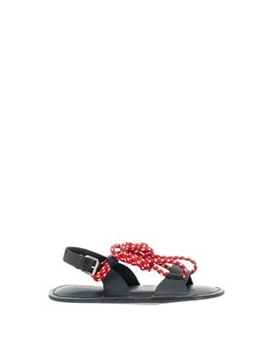 Plan C Lanyard Cord Sandals - White