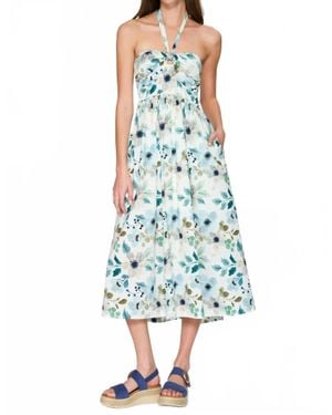 AAKAA Bloom Floral Midi Dress - Blue