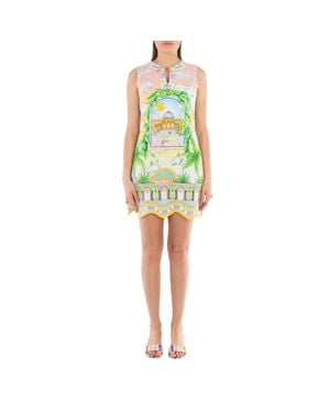 CASABLANCA Ladies Paysage Ideal Short Cocktail Dress, Brand Size 36 - Green