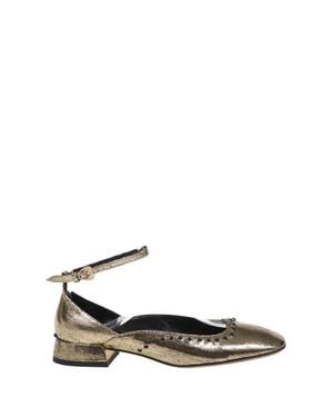 A. BOCCA Leather Shoes With Ankle Strap - White
