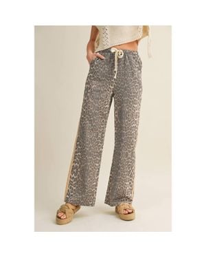 Clothing by IVE Luxe Relaxed Pants With Side Trim - Natural