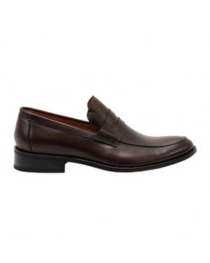 Hakki Paola Slip On Leather Loafers - Brown