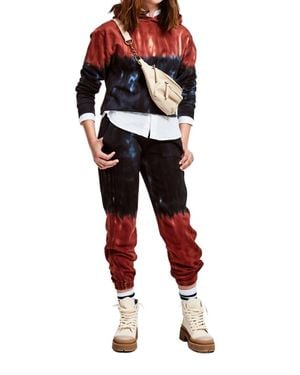 Tractr Girl's Fiery Tie Dye Jogger - Red