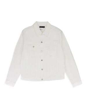 Purple Brand Film Monogram Jacquard Trucker Denim Jackets - White