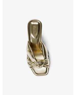 Michael Kors Outlet Elena Metallic Sandal