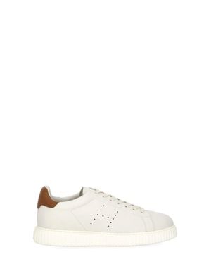 Hogan Ivory Smooth Leather Low-Top Sneakers - Natural