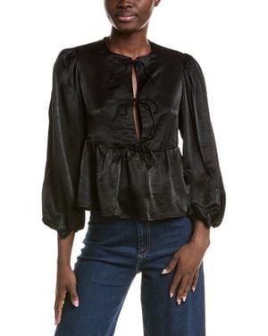 ANNA KAY Peplum Blouse - Black