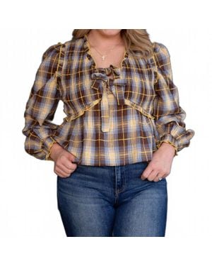 Listicle Olivia Bow Tie Top - Multicolor