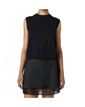 French Connection Cosysoft Sleeveless Vest - Black