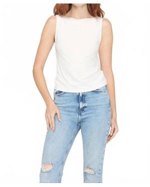 Project Social T Odette Boat Neck Tank Top - Blue