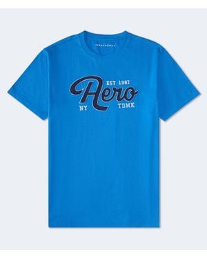 Aéropostale Script Appliqué Graphic Tee - Brown